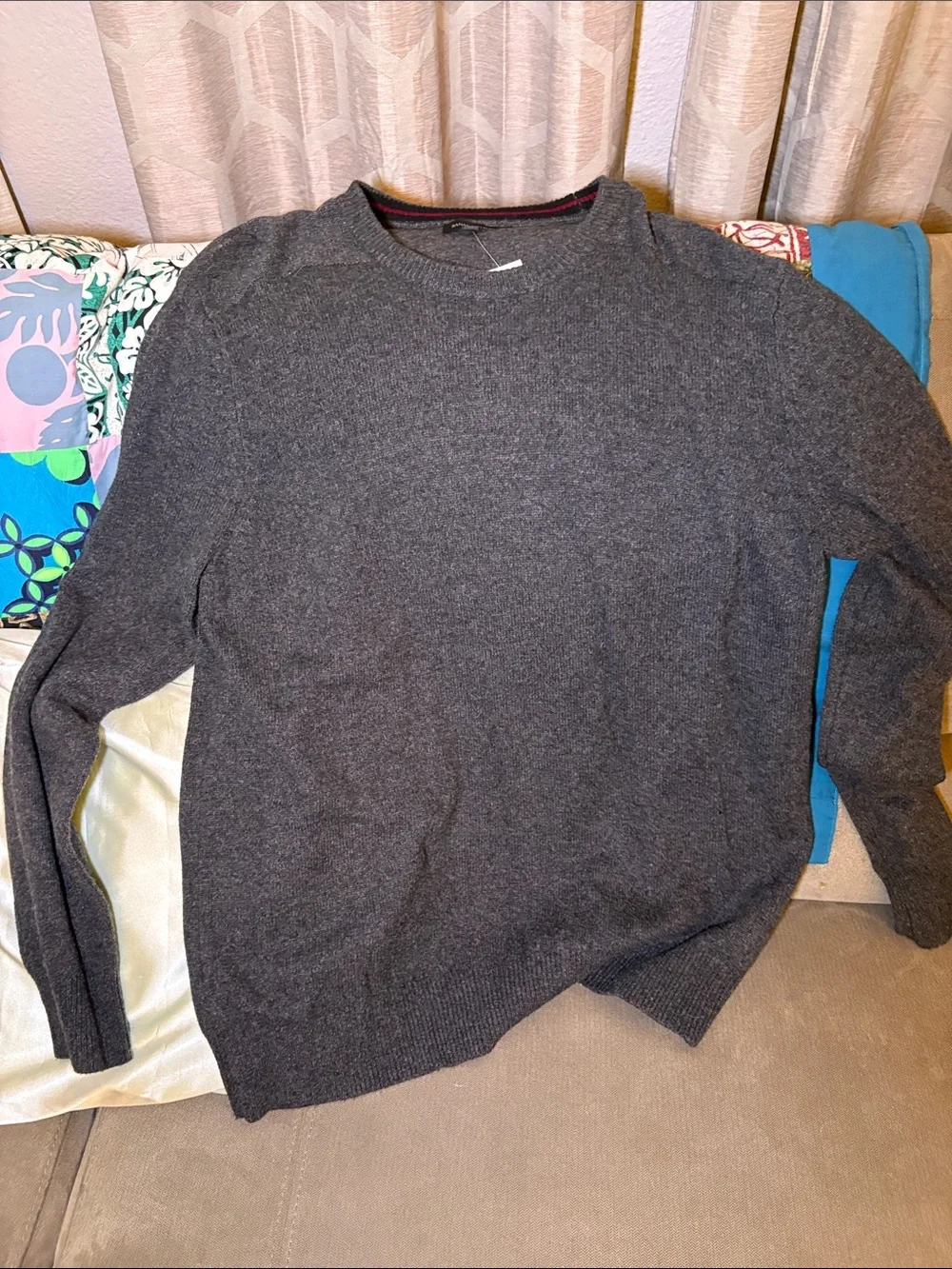 Banana Republic Men's Crewneck Sweater - Charcoal Gray